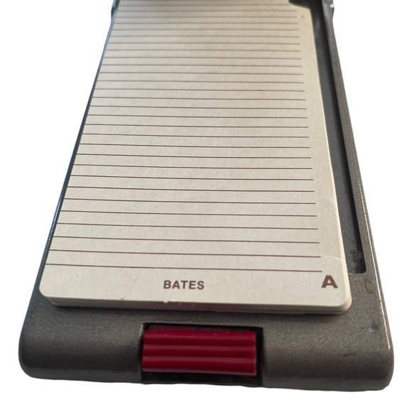 Vintage Bates Metal Secretary List Finder Phone Index Directory Unused Pages - Picture 3 of 7